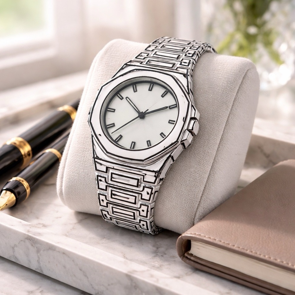 Tomi White Pop Art Quartz Watch